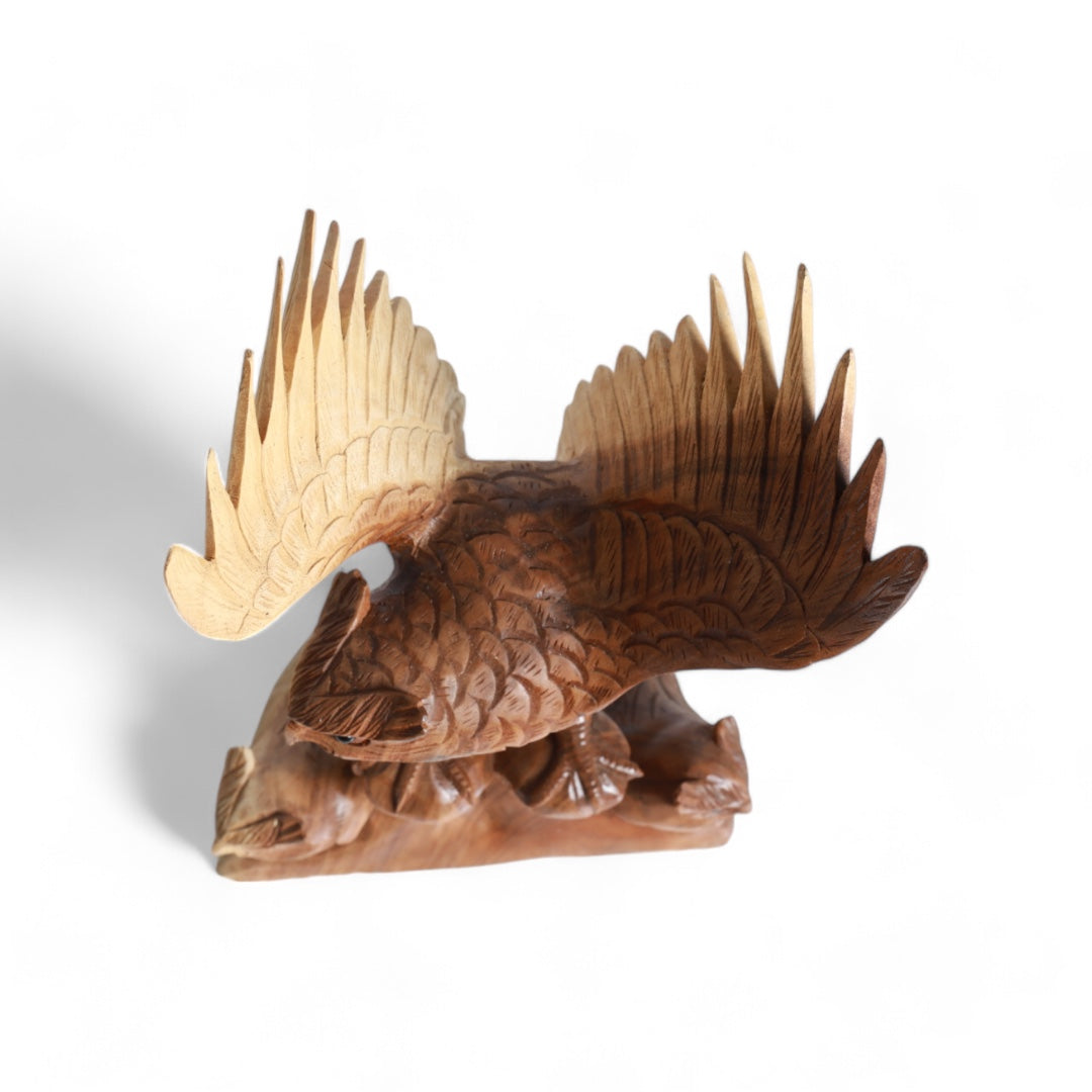 Hand-Carved Wooden Owl Sculpture | Code 87