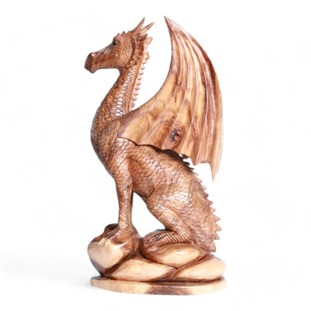 Wooden Dragon Sculpture “Power Encased in Wood”