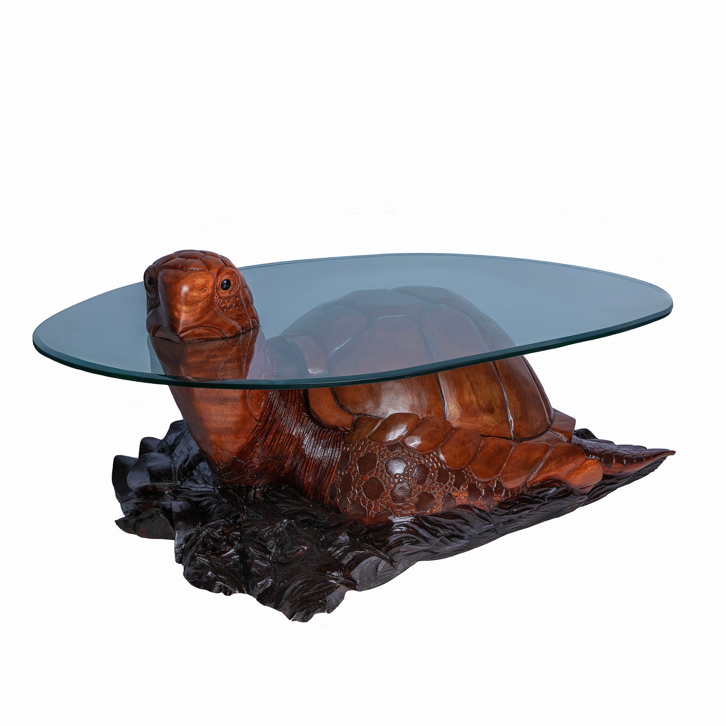 Hand-Carved Turtle Coffee Table – “Timeless Elegance” | Code 156