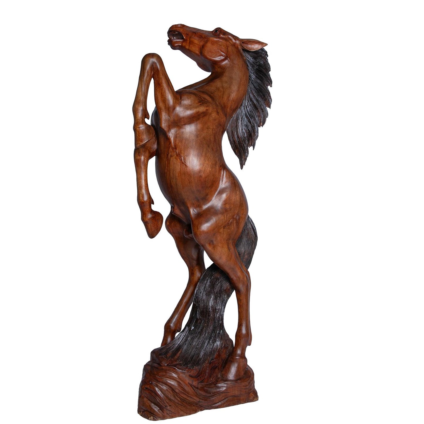 Hand-Carved Wooden Horse Sculpture – “Majestic Stallion” | Code 157