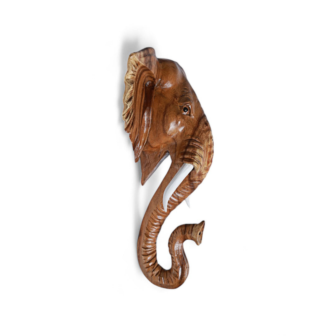 Hand-Carved Elephant Head – “Majestic Grace” | Code 219