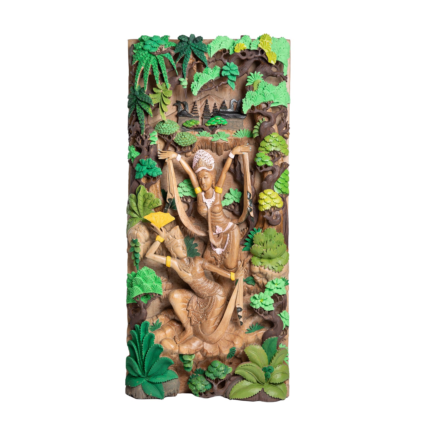 Handcrafted Decorative Wood Wall Sculpture of Asian Dance | Code 666