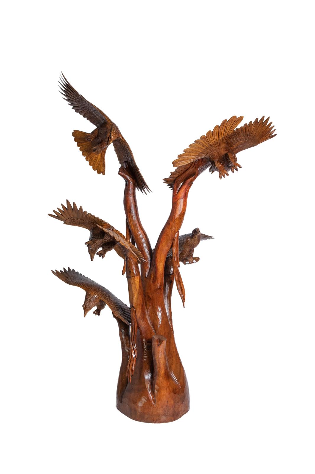 Wooden Eagle Sculpture – Majestic Flight | Code 224