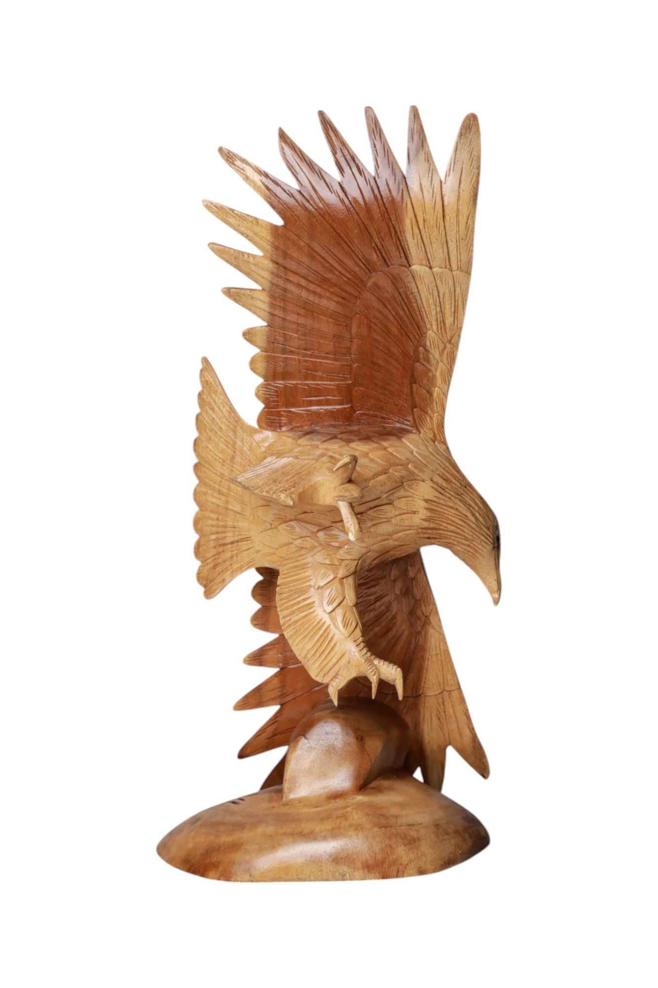 Hand-Carved Wooden Eagle Sculpture – “Grace in Flight” | Code 143