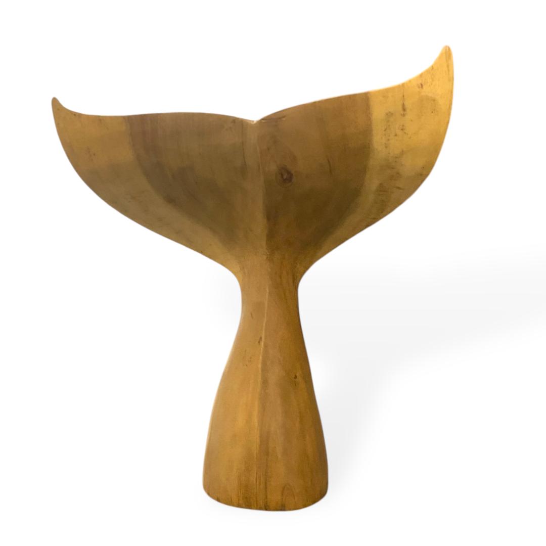 Hand-Carved Wooden Whale Tail Sculpture – “Grace of the Ocean” | Code 149