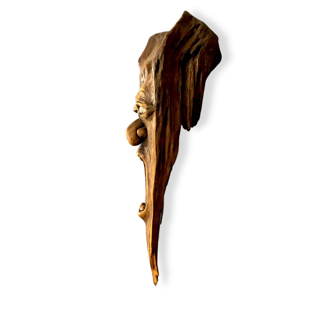 Hand-Carved Wooden Face Sculpture – “Echo of Emotion” | Code 153