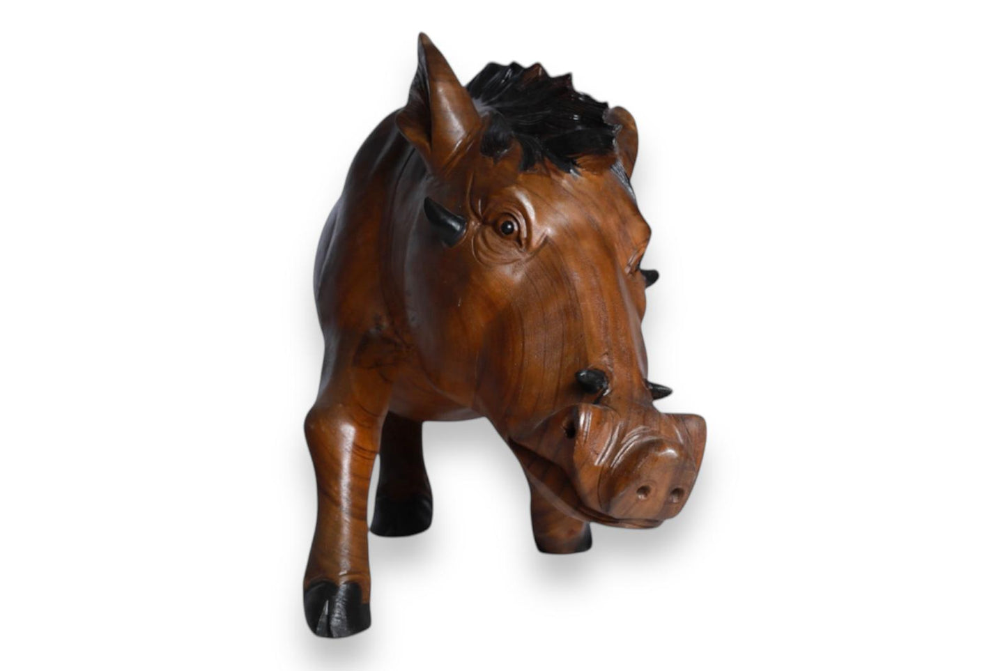Hand-Carved Wooden Warthog Sculpture | Code 139