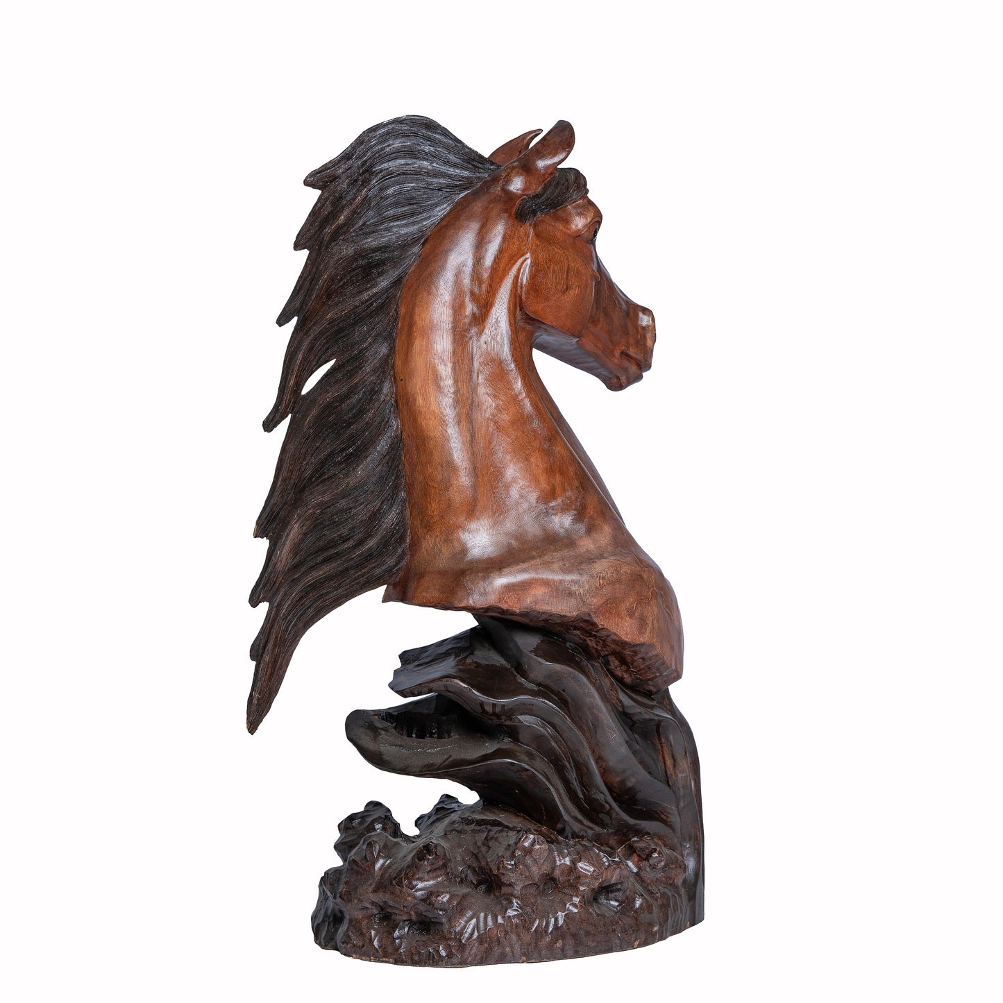 Hand-Carved Wooden Horse Sculpture - “Majestic Uniqueness” | Code 161