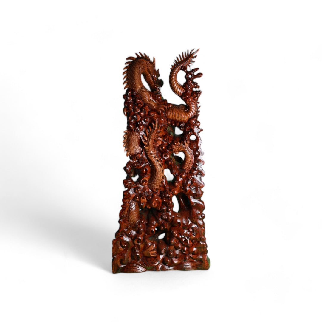 Handcrafted Wooden Dragon Sculpture – Symbol of Power and Mysticism | Code 28