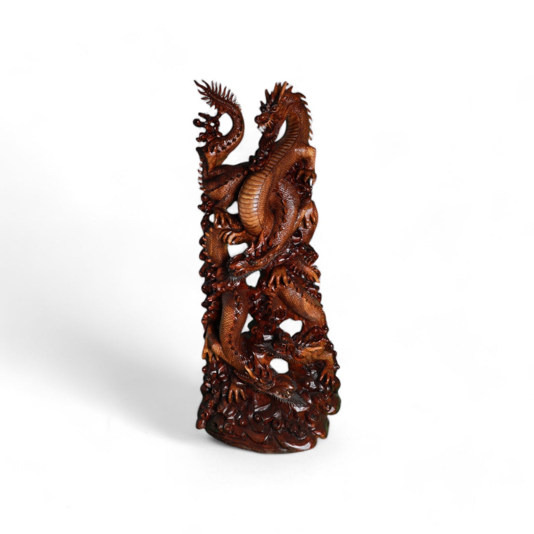 Handcrafted Wooden Dragon Sculpture – Symbol of Power and Mysticism | Code 28