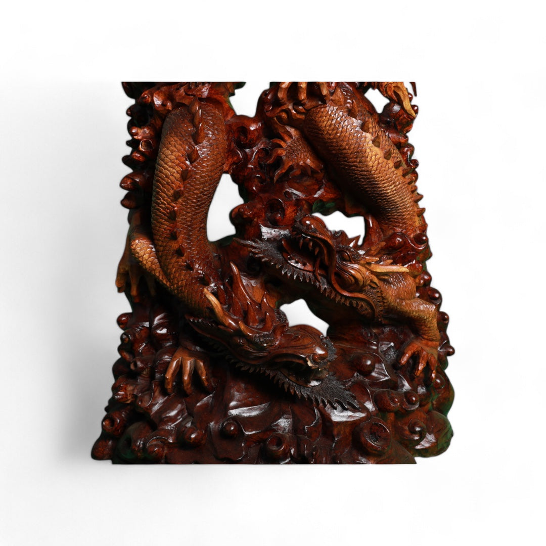 Handcrafted Wooden Dragon Sculpture – Symbol of Power and Mysticism | Code 28