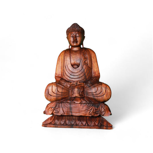 Handcrafted - Wood Buddha in Meditation | Code 217