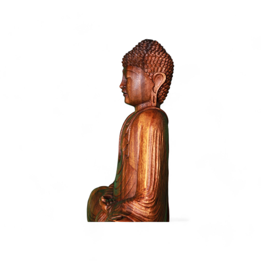 Handcrafted - Wood Buddha in Meditation | Code 217