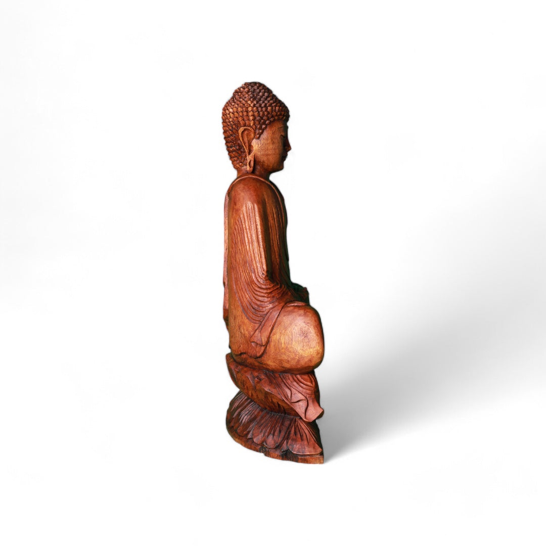 Handcrafted - Wood Buddha in Meditation | Code 217