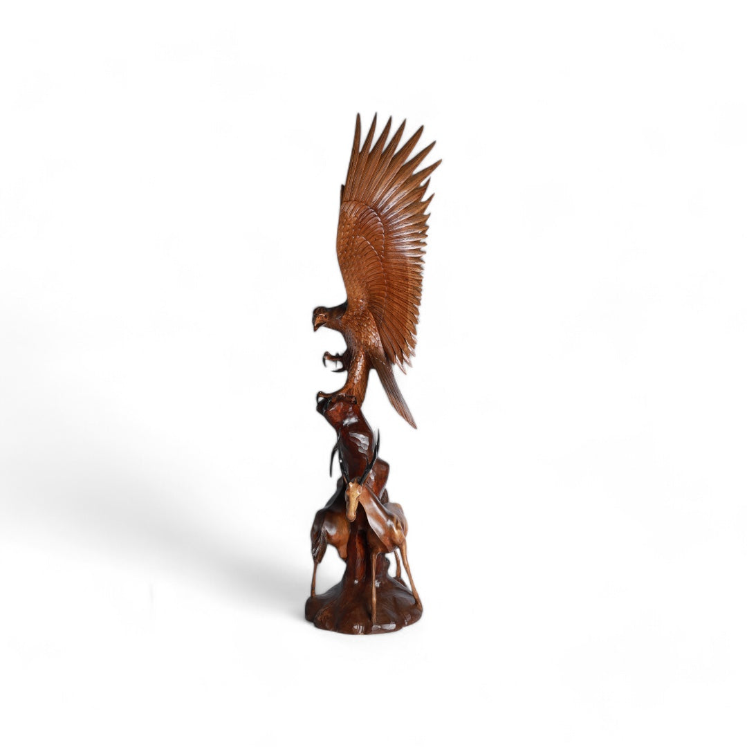 Handcrafted - Wood  Hunter Eagle