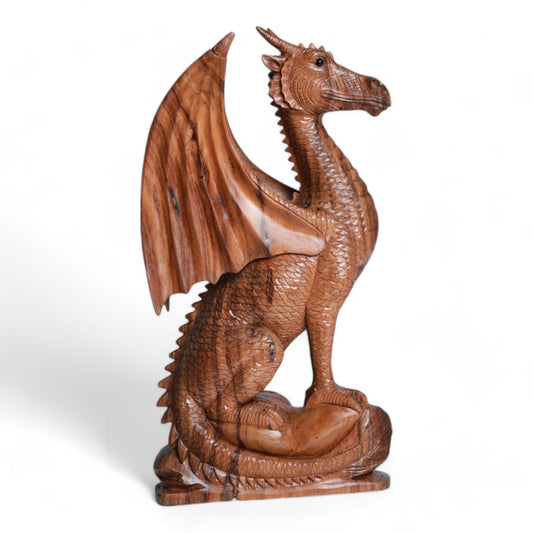 Wooden Dragon Sculpture “Power Encased in Wood”