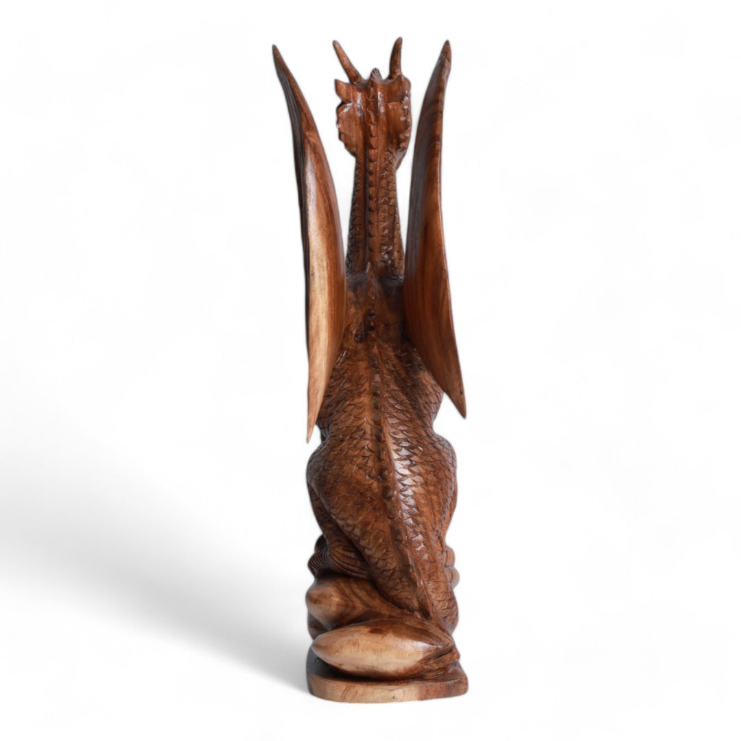 Wooden Dragon Sculpture “Power Encased in Wood”