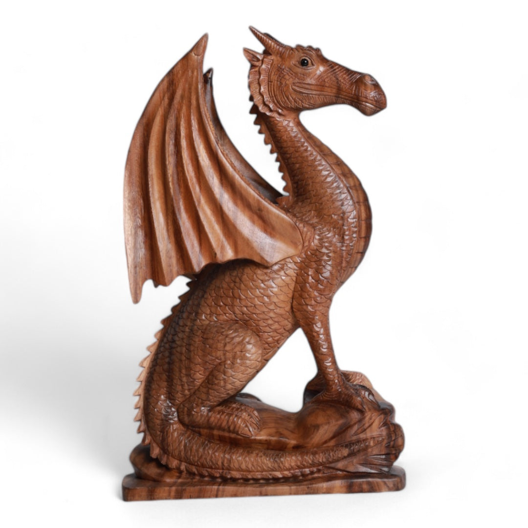 Wooden Dragon Sculpture “Power Encased in Wood ”|Code 89-1