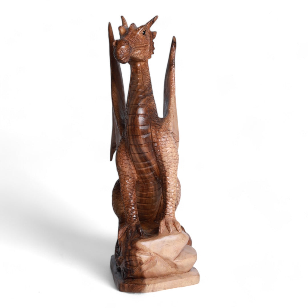 Wooden Dragon Sculpture “Power Encased in Wood ”|Code 89-1