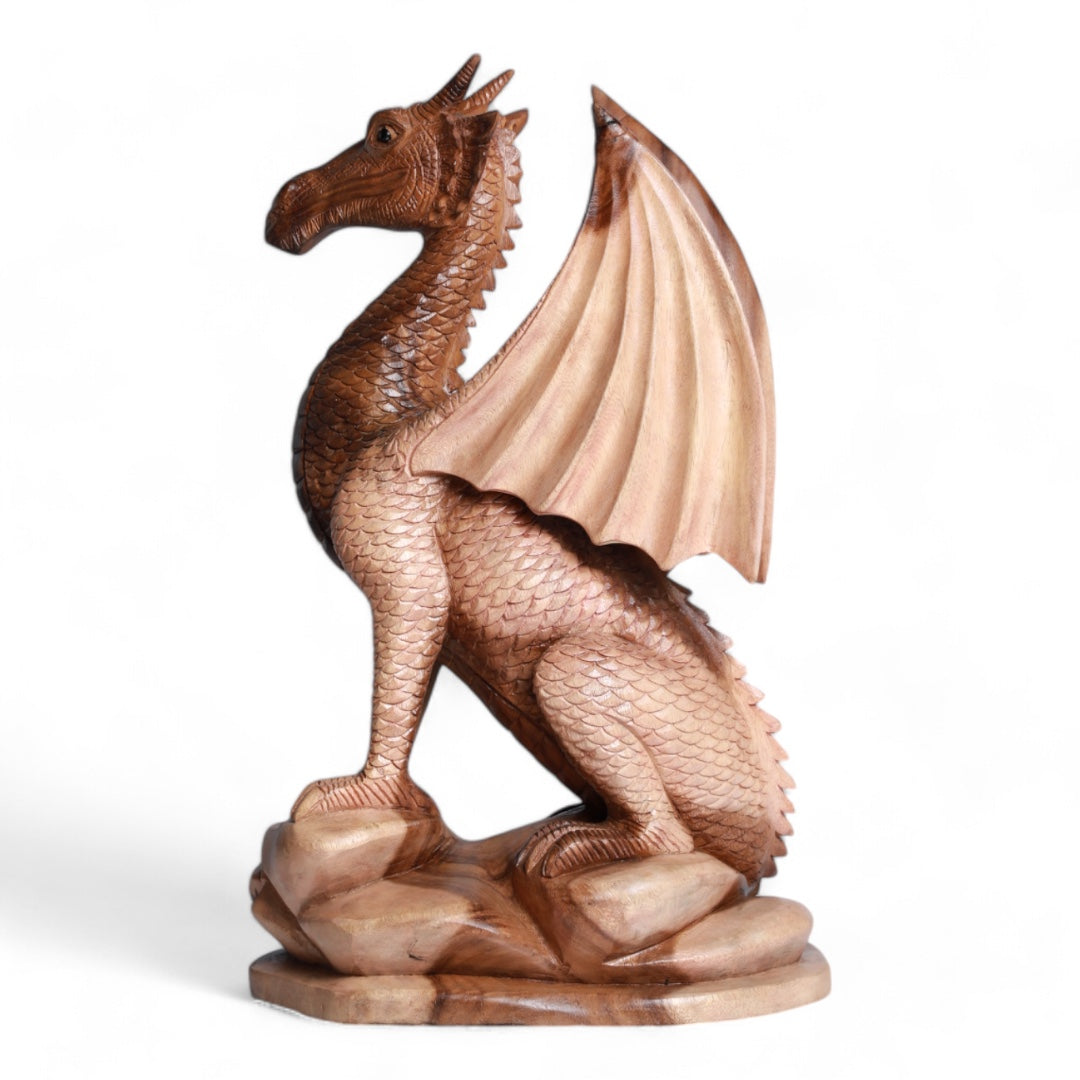 Wooden Dragon Sculpture “Power Encased in Wood ”|Code 89-1