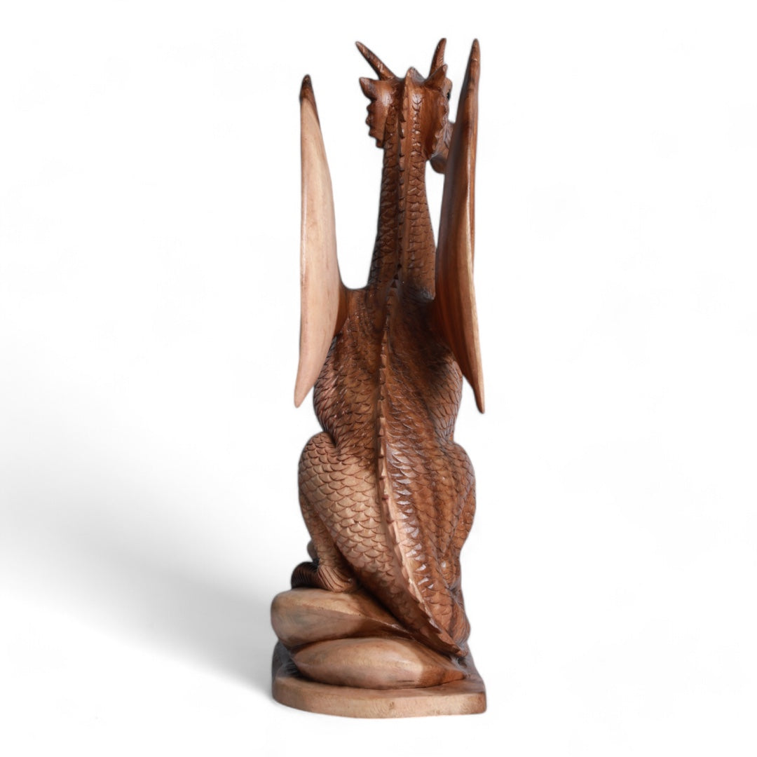 Wooden Dragon Sculpture “Power Encased in Wood ”|Code 89-1