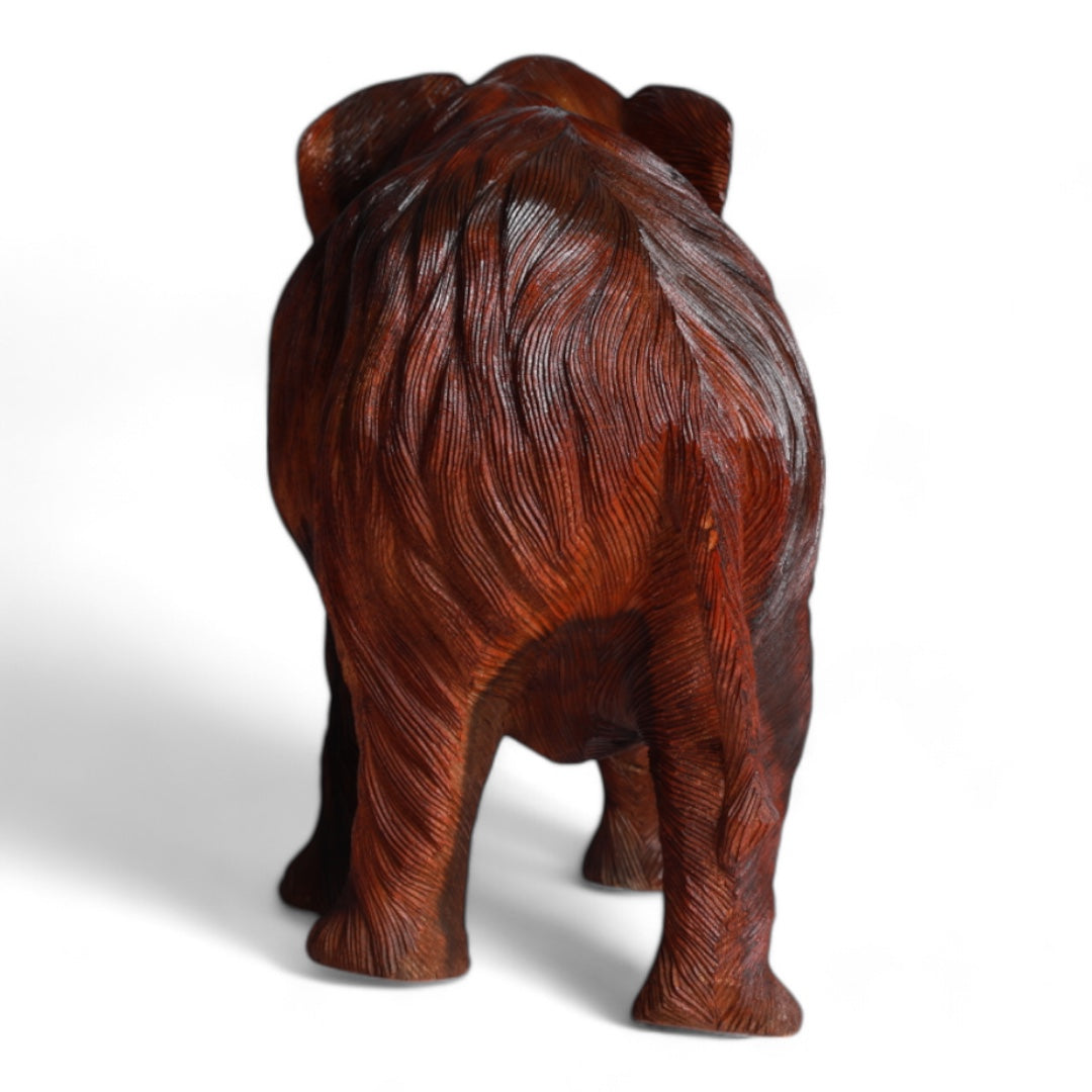 Handcrafted Wooden Elephant Sculpture - Carved from a Single Piece of Wood | Code 75-1