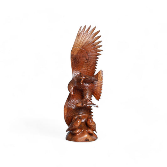 Wooden Eagle Sculpture Return to the Nest | Code 204