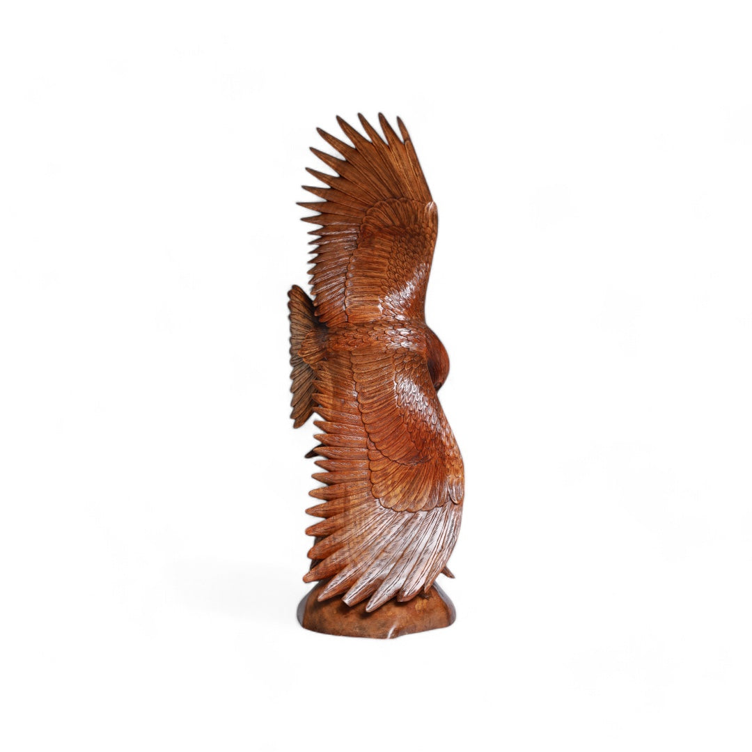 Wooden Eagle Sculpture Return to the Nest | Code 204