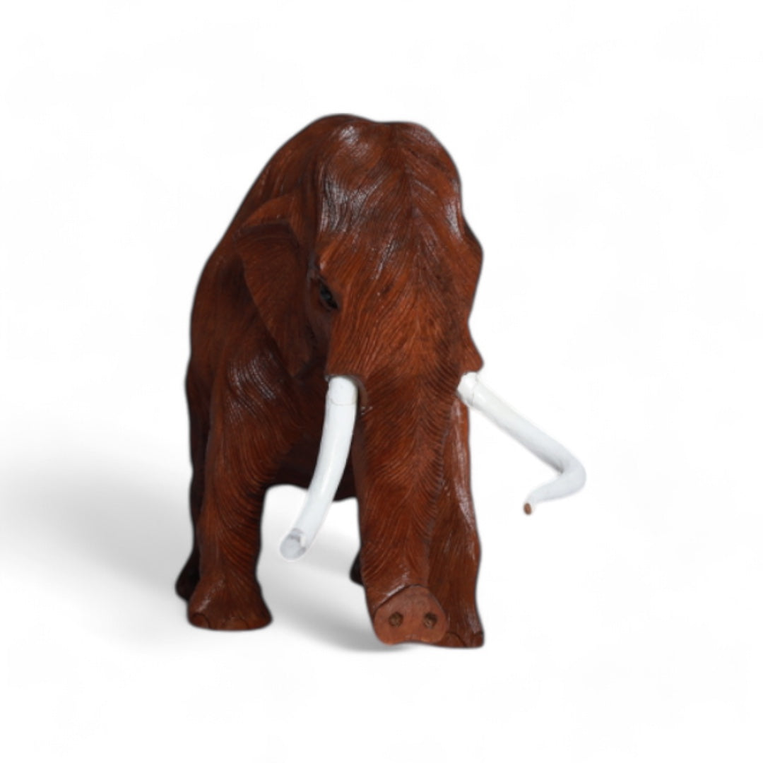 Hand-Carved Wooden Mammoth Sculpture | Code 205