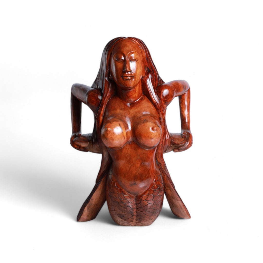 Handcrafted Wooden- Chair " The Art of Sitting with Mermaid "|Code 63