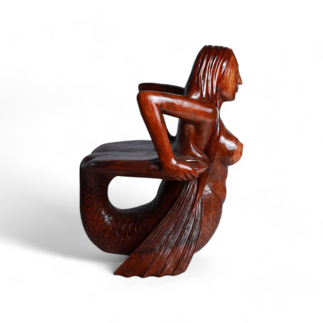 Handcrafted Wooden- Chair " The Art of Sitting with Mermaid "|Code 63