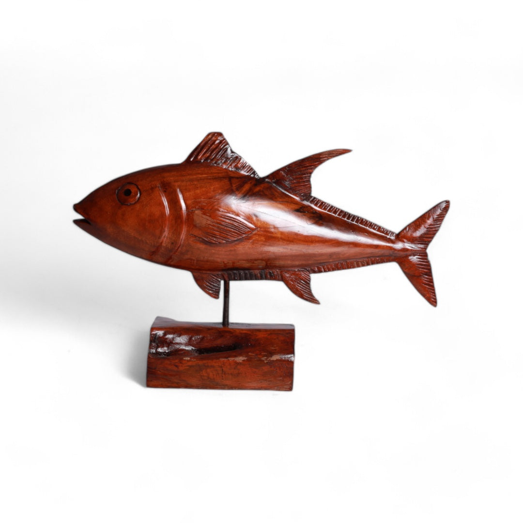 Hand-Carved Wooden Fish Sculpture | Code 209