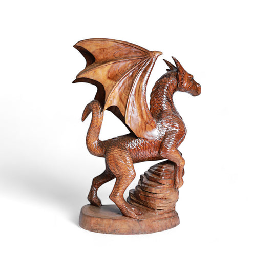 Wooden Dragon Sculpture – Guardian of Myth | Code 46