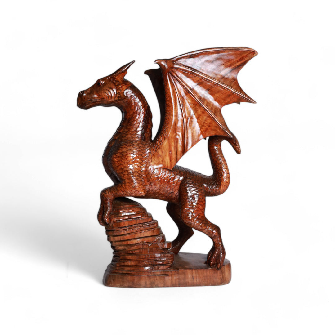 Wooden Dragon Sculpture – Guardian of Myth | Code 46