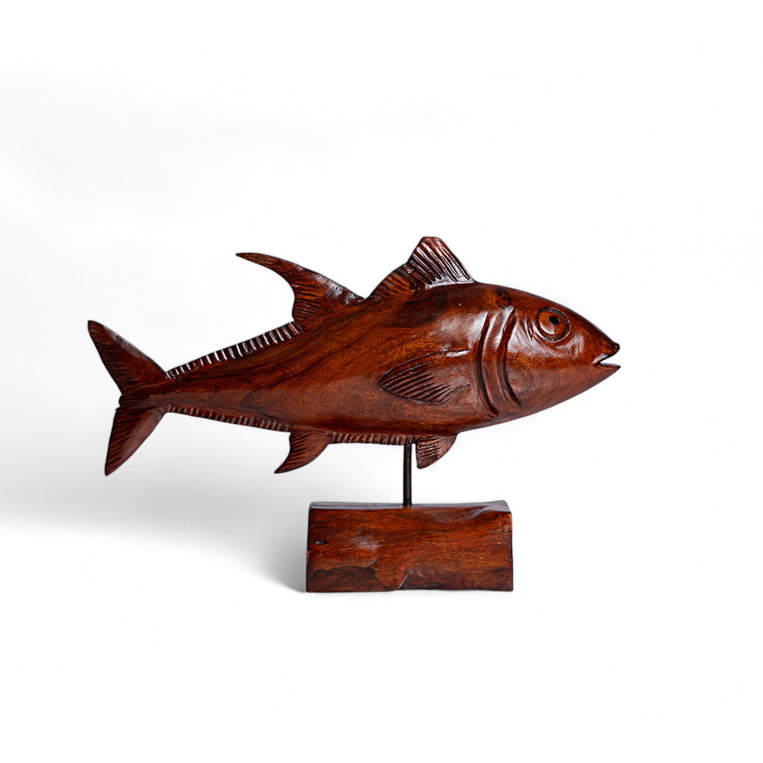 Hand-Carved Wooden Fish Sculpture | Code 209