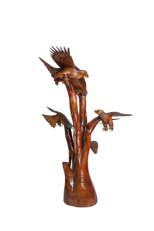 Wooden Eagle Sculpture – Majestic Flight | Code 224