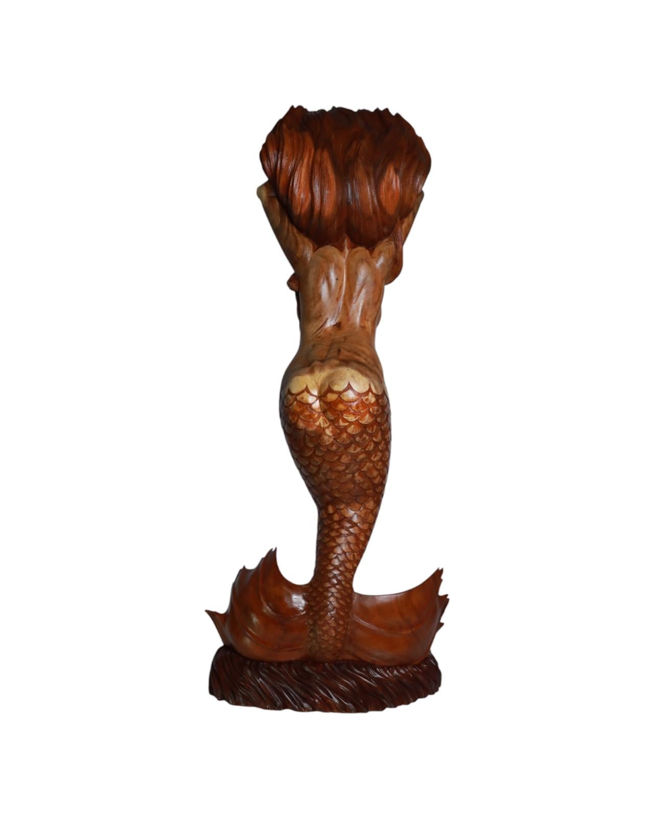 Handcrafted Wooden Mermaid in a Dance Between Sea and Sky| Code: 37