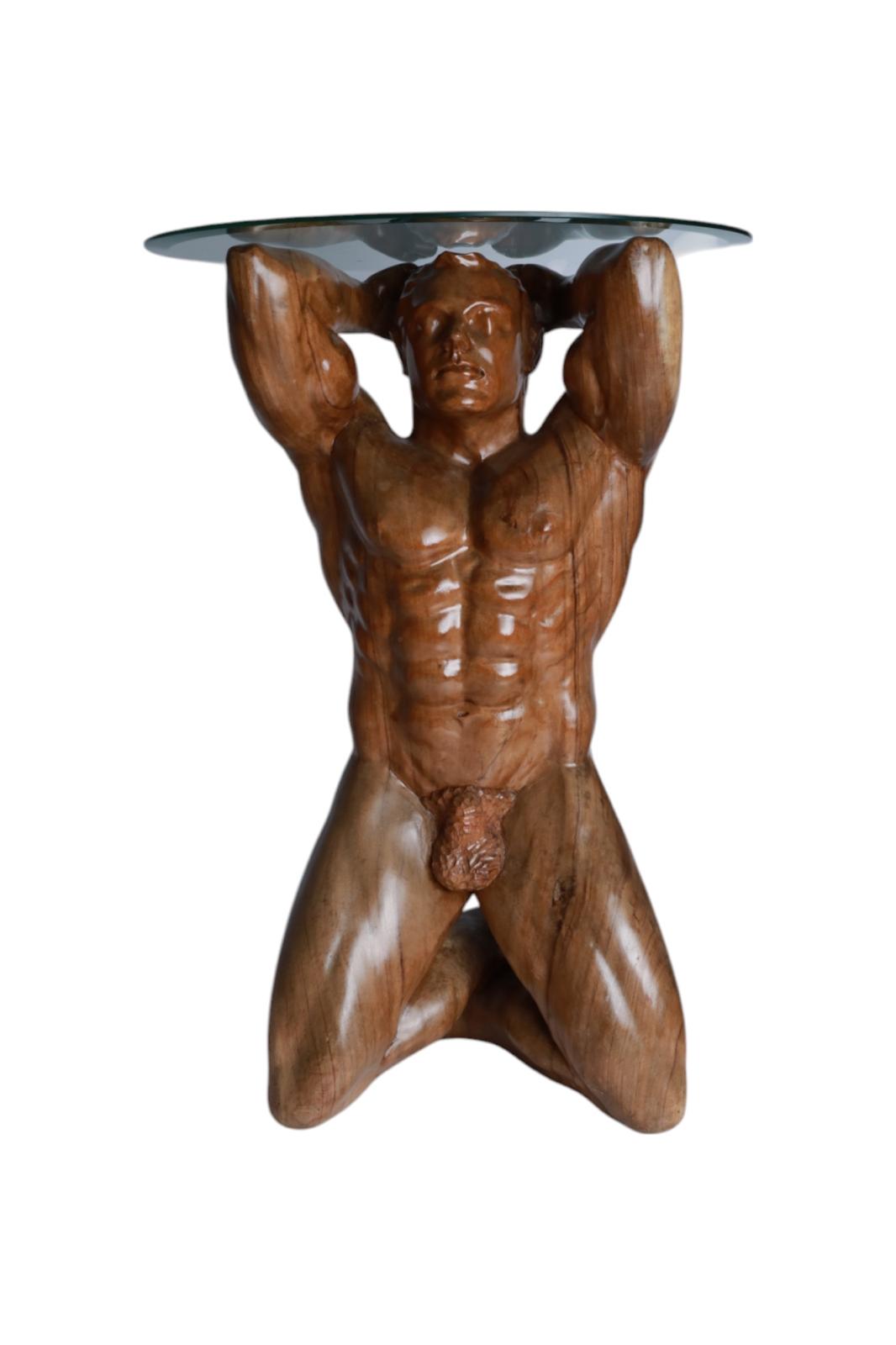 Hand-Carved Male Figure Table Sculpture | Code 40