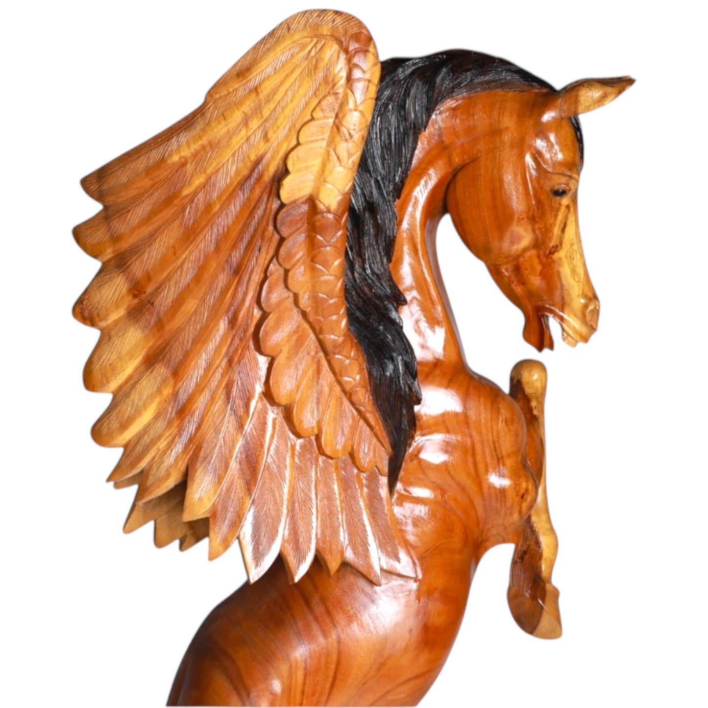 Hand-Carved Wooden Pegasus Sculpture | Code 16