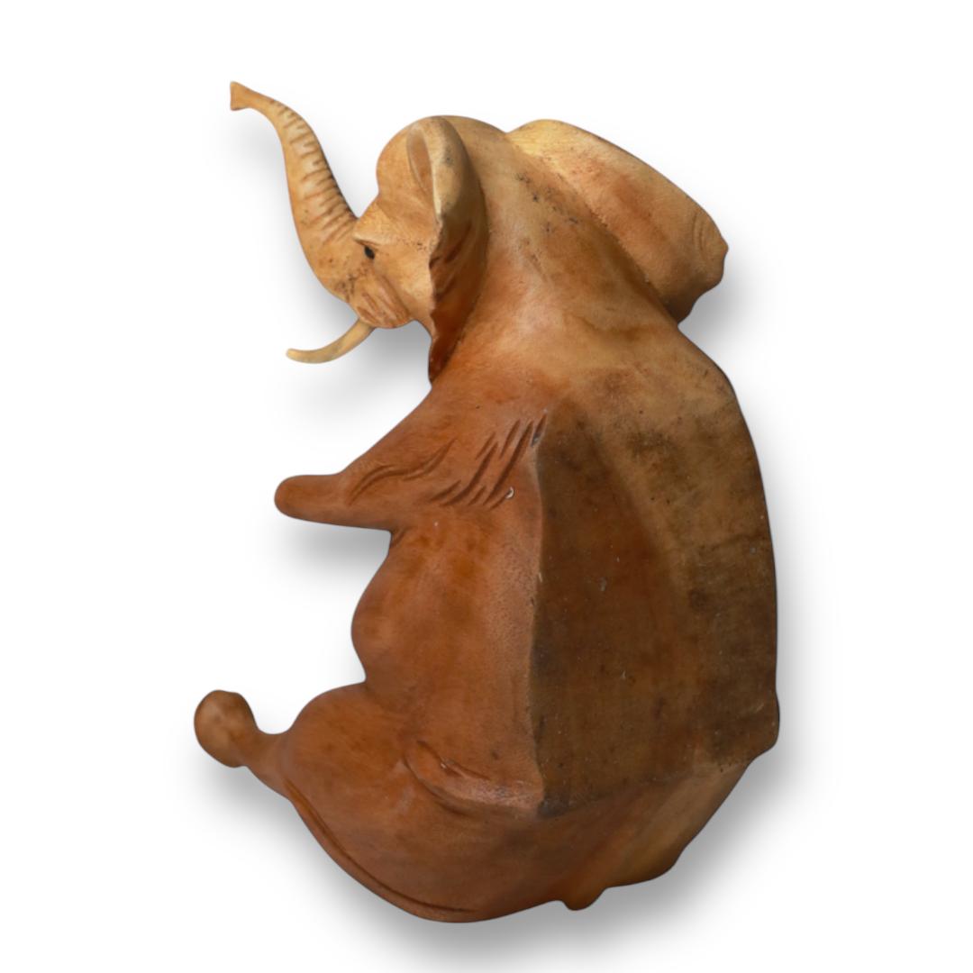 Hand-Carved Wooden Elephant Sculpture | Code 138