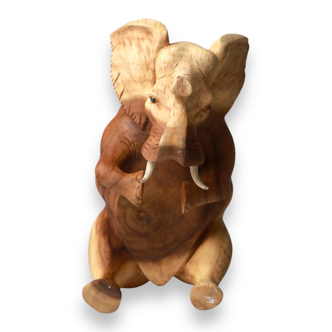 Majestic Hand-Carved Elephant Sculpture | Code 137