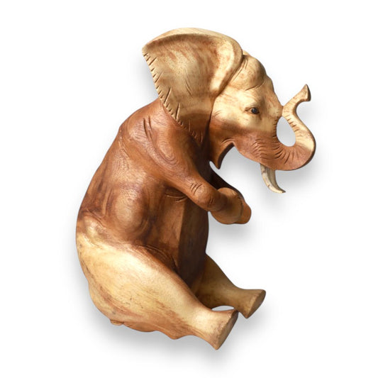 Majestic Hand-Carved Elephant Sculpture | Code 137