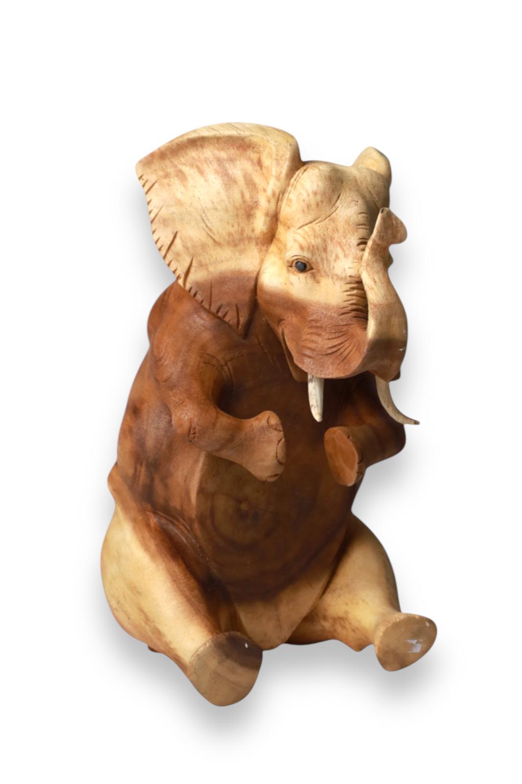 Majestic Hand-Carved Elephant Sculpture | Code 137