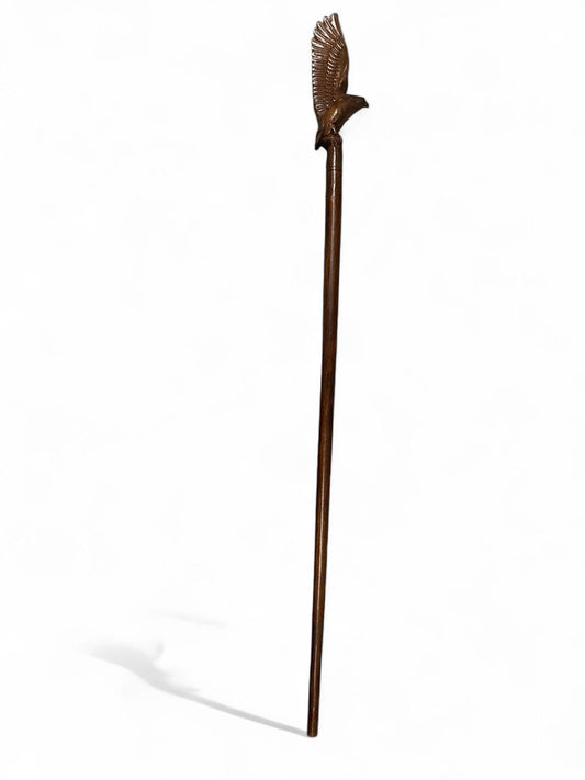 Handcrafted Wooden Royal Staff with Eagle Sculpture |Code 221