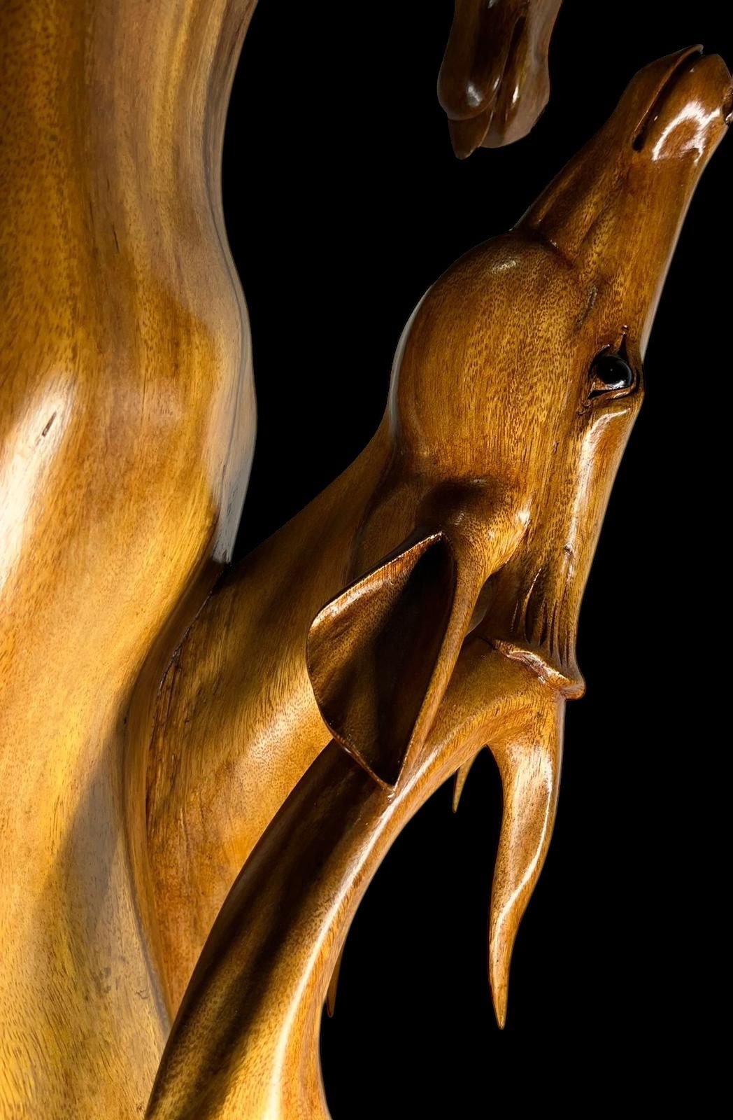 Handcrafted Wooden Antelope Sculpture – Symbol of Grace and Harmony | Code 17