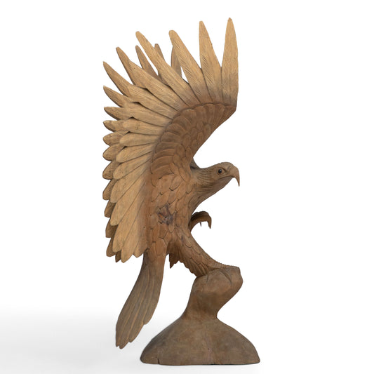 Hand-Carved Wooden Eagle Sculpture | Code 134